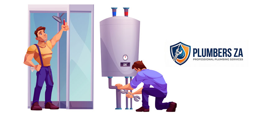 Professional plumbers fixing no hot water issues and geyser problems in Gauteng